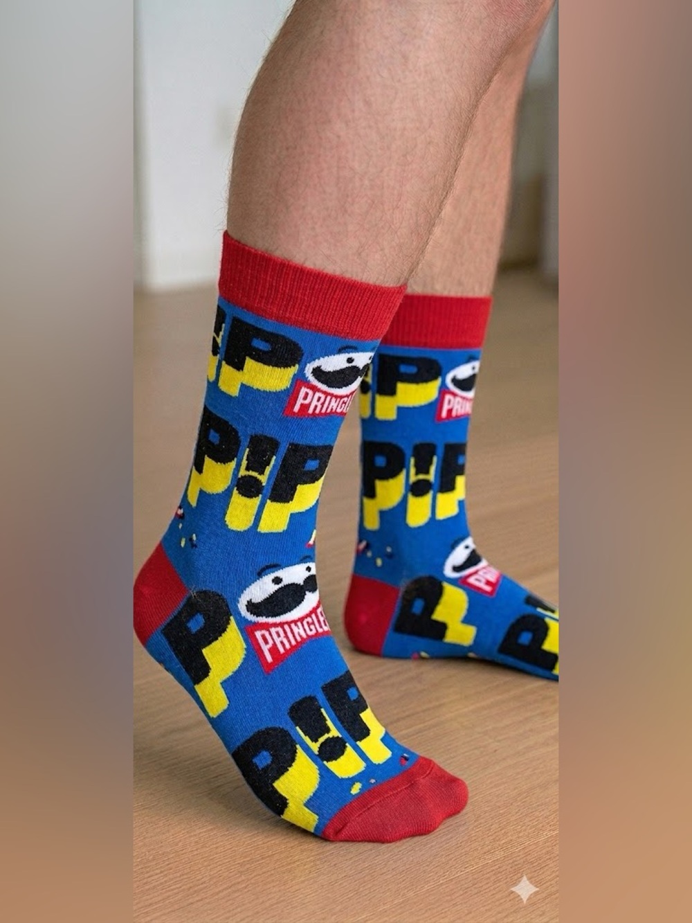 Pringles Novelty Crew Sock adult shoe size 6-13 unisex Men's Women's funny crazy